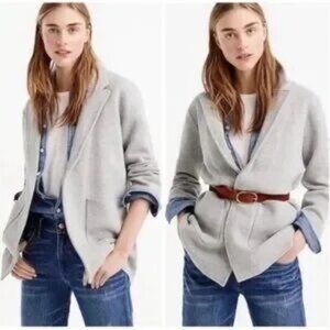 J. Crew Sophie Open-Front Sweater-Blazer grey XS women